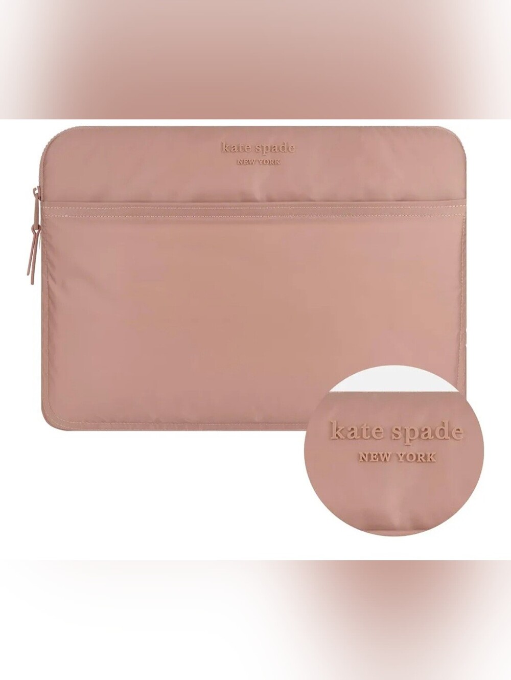 Bnwot, Kate Spade blush pink zip laptop Case.